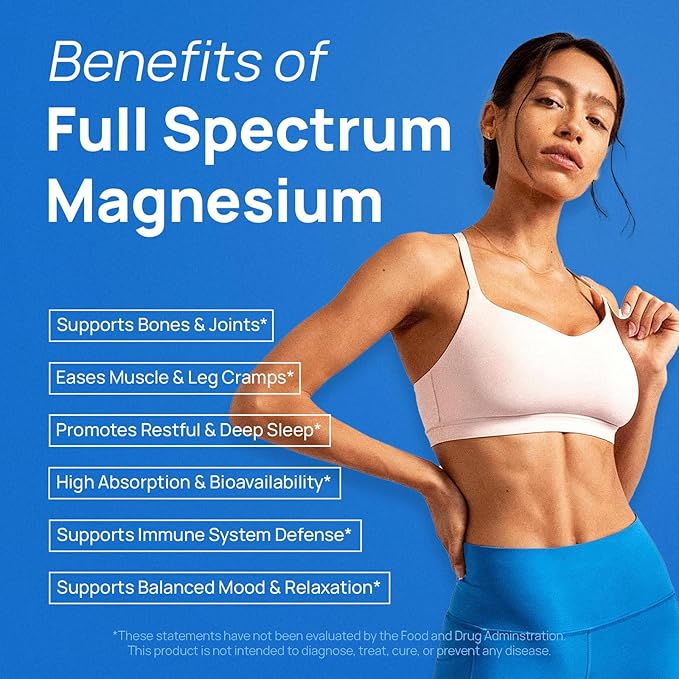 18 in 1 Magnesium Complex for Women and Men | Liposomal Magnesium Supplement with Glycinate Citrate Malate Taurate D3 &amp K2 | High Absorption for Muscle Sleep Bone Nerve Support | 90 Capsule