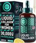 WILD FUEL Liquid Collagen Peptides with Biotin Vitamins for Hair Skin and Nails - 30000mcg Biotin and Collagen Liquid for Women and Men - Lemon Flavor up to 2-Month - 2 oz