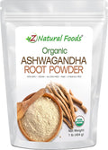 Z Natural Foods Organic Ashwagandha Root Powder Make Your Own Capsules &amp Pills - 100% Pure Raw Chemical Free Non-GMO - 167 Servings (1 lb)