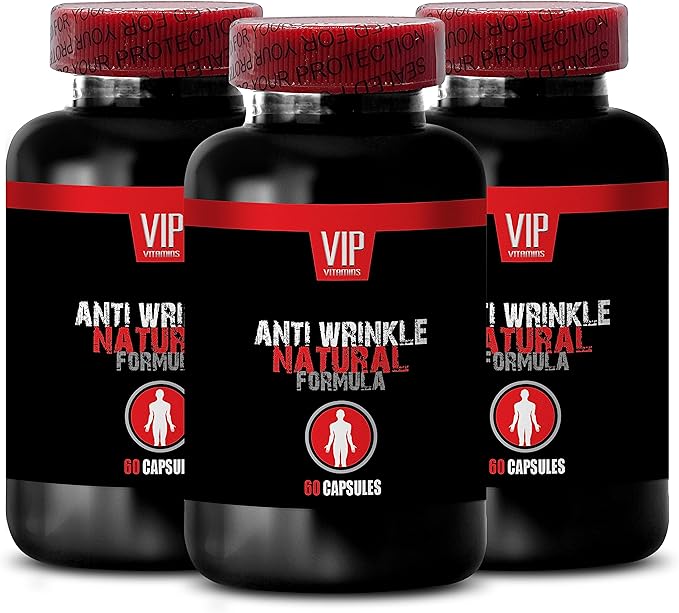 Anti-Wrinkle Complex - Vitamin A &amp E Renewal Complex Anti-Wrinkle Hydration with Aloe Vera Green Tea Leaf Anti-Aging L-Glutathione Beauty Complex Hydrolyzed Collagen Grape Seed Niacin 3Bot