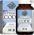 Garden of Life Multivitamin for Men - Vitamin Code 50 &amp Wiser Men's Raw Whole Food Vitamin Supplement with Probiotics Vegetarian 120 Capsules (Pack of 6)