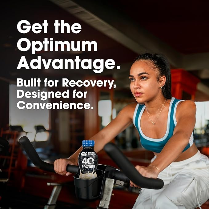 Optimum Nutrition 40g Protein Shake 40g of Protein Naturally Flavored Complete Protein Drink Vanilla 14 Fl Oz 12 Count (Pack of 1) (Packaging May Vary)