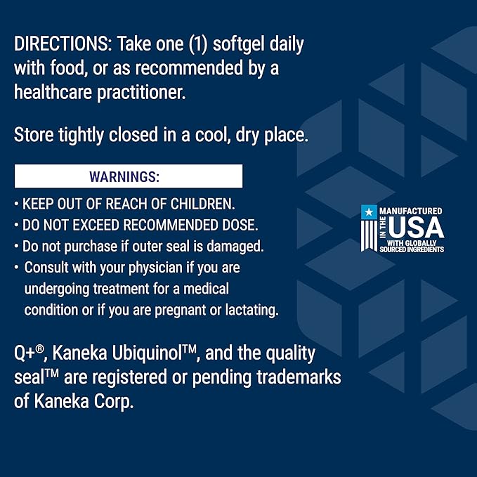 Life Extension Super Ubiquinol CoQ10 with Enhanced Mitochondrial Support – 200 mg Shilajit – Promotes Heart Health Cell Energy Oxidative Stress – Gluten-Free Non-GMO – 30 Softgels