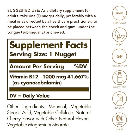 SOLGAR Vitamin B Bundle: B6 25 mg 100 Tablets + Sublingual B12 1000 mcg Nuggets 250 Count + B2 (Riboflavin) 100mg 100 Vegetable Capsules