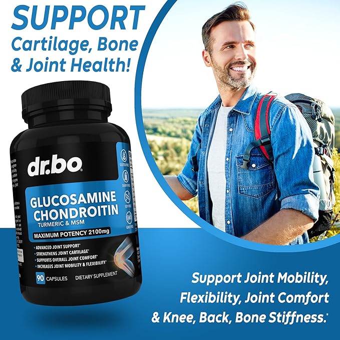 Glucosamine Chondroitin MSM Turmeric &amp Liver Cleanse Detox - Joint Health Supplement Knee Bone Joints Liver Cleanse Detox Support - Joint Support Pills Glucosamine Sulfate Capsules Joints Supplem