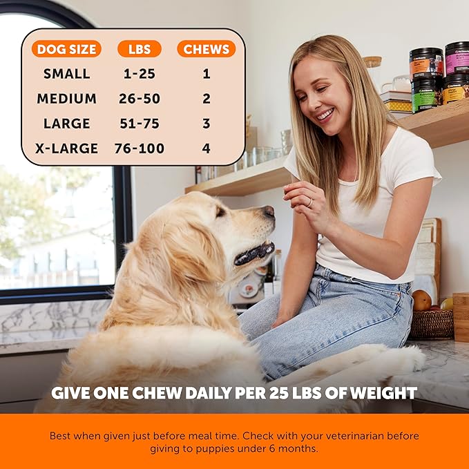 Senior Hemp Hip and Joint Supplement for Dogs - Glucosamine Chondroitin MSM &amp Green Lipped Mussel - Relief for Joint Stiffness Advanced Strength Mobility Support Senior Dogs (Peanut Butter 90 C