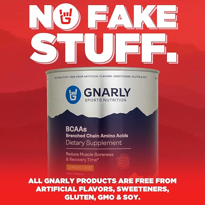 Gnarly Nutrition Gnarly Whey Grass-Fed Protein Supplement Vanilla (32.0oz) BCAAs Lemon Lime (10.58oz)