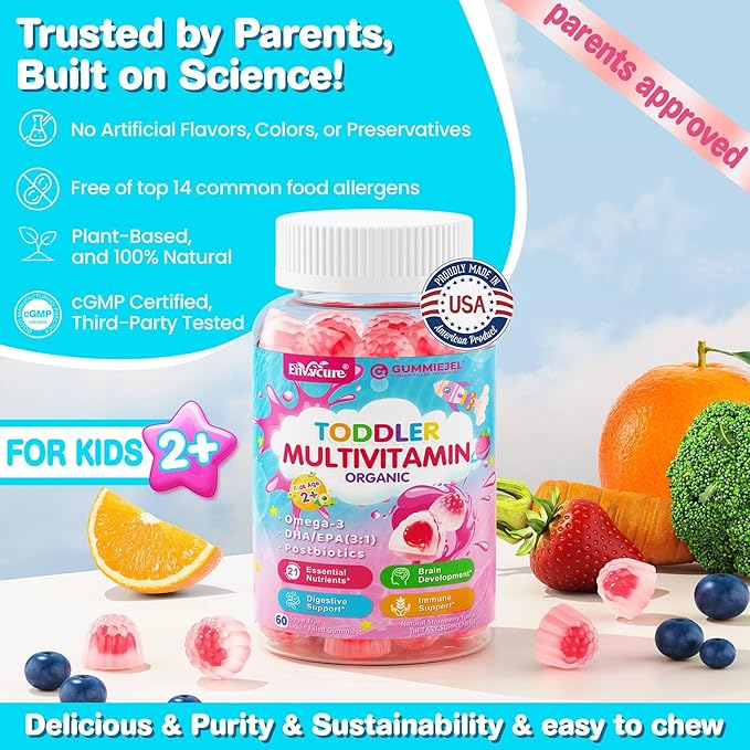 Women's Multivitamin + Organic Toddler Multivitamin Gummies 2 Pack