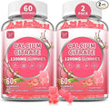 (2 Pack) Pure Calcium Citrate Gummies 1200 mg for Women &amp MenCalcium Citrate SupplementsHigh Absorption for Bone Muscle Healthy - Easy to Digest Sugar FreeVeganPeach Flavor60 Day Supply