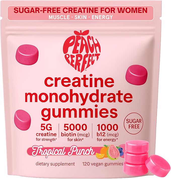 Peach Perfect Creatine Blend for Women – Micronized Creatine Monohydrate with BCAA &amp Collagen for Glute Strength Support