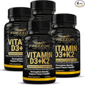 FREZZOR Vitamin D3 and K2 Caps High Potency D3 2000IU and K2 (MK7) 80mcg Unique VIT D3 from 100% New Zealand Sheep's Wool Lanolin Cardiovascular Support &amp Bone Health 240 Softgels 4 Month Suppl
