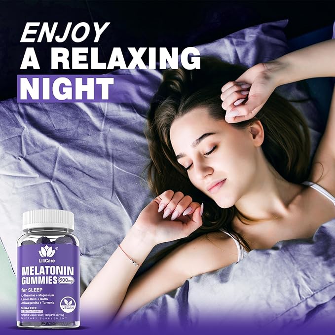 Melatonin 20mg Gummies for Adults (2 Packs) Extra Strength with L-Theanine Ashwagandha Magnesium Turmeric GABA Lemon Balm and Chamomile for Supports Healthy Circadian Rhythm Grape Flavor 120ct