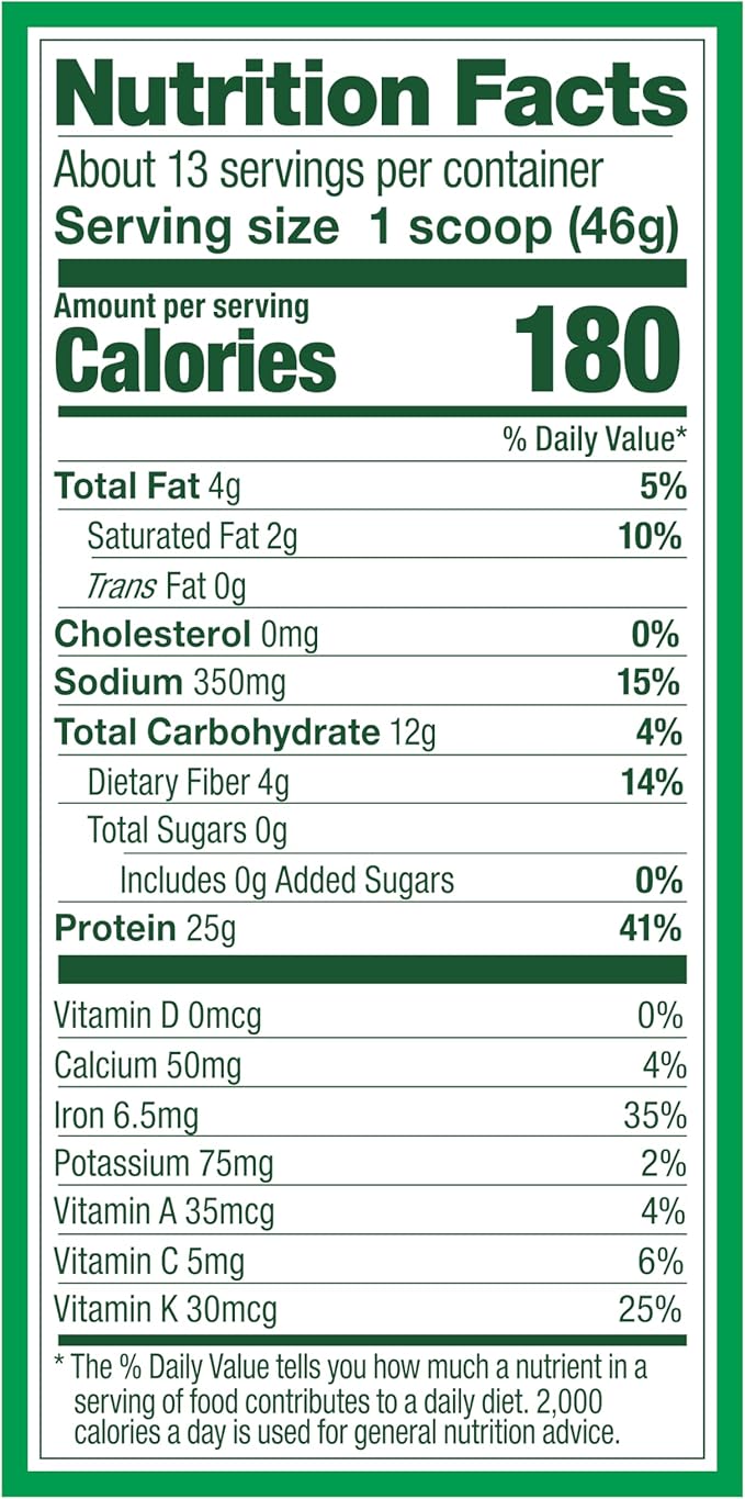 Vega Protein and Greens Protein Powder Vanilla - 20g Plant Based Protein Plus Veggies Vegan Non GMO Pea Protein for Women and Men 1.3 lbs