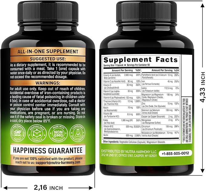 NUTRAHARMONY Bariatric Capsules &amp Multivitamins for Women