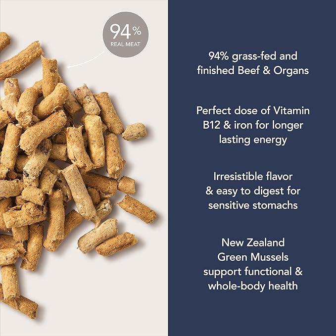 K9 Natural Beef Freeze Dried Dog Food High-Meat Natural Complete Meal or Meal Toppers for Dogs Grass-Fed Beef from New Zealand Grain-Free GMO-Free Complete &amp Balanced Nutrition 4lb