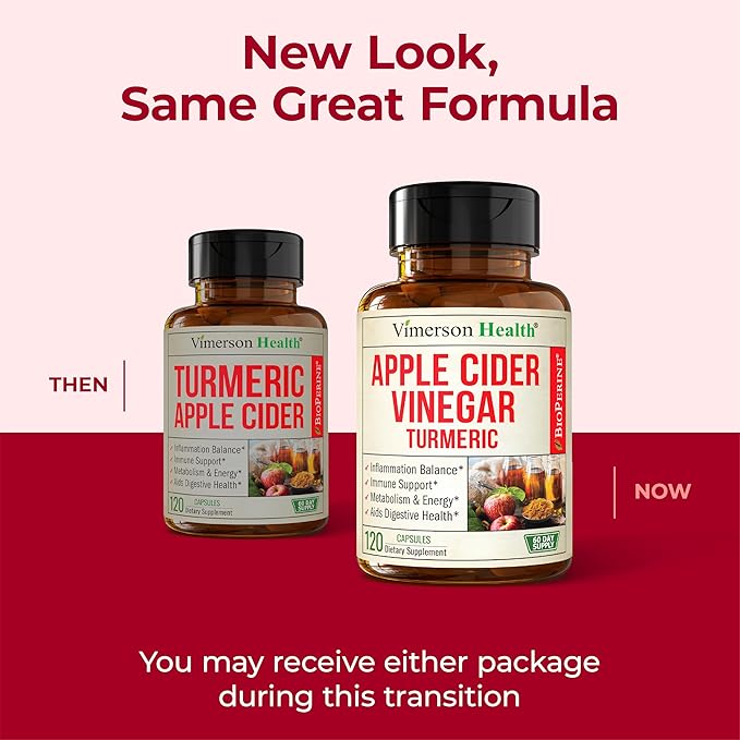 Organic Apple Cider Vinegar with Turmeric Curcumin Supplement &amp Ginger for Digestive Health Metabolism Energy &amp Joint Support – Organic Turmeric &amp Apple Cider Vinegar Capsules – 120 Vega
