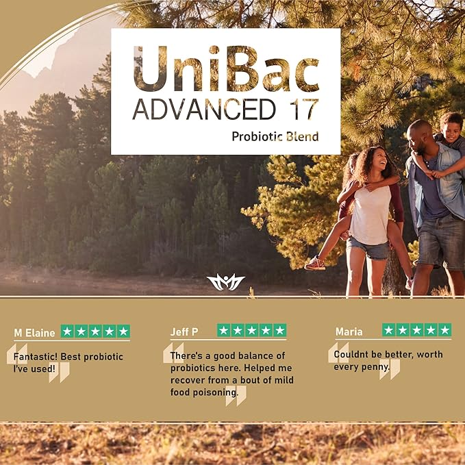 Sweet Cures Advanced Probiotics for Targeted Support - Unified Bacteria: UniBac Live Bacteria Blend - 17 Advanced Strains - 6 Billion per dose - SC Nutra
