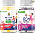 SUNNY SAM Vitamin D3 K2 Gummies 5000 IU &amp Iron Vitamins with Vitamin C