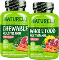 NATURELO Teen Multivitamin - 60 Capsules and Chewable Vitamin for Kids - 60 Tablets Bundle