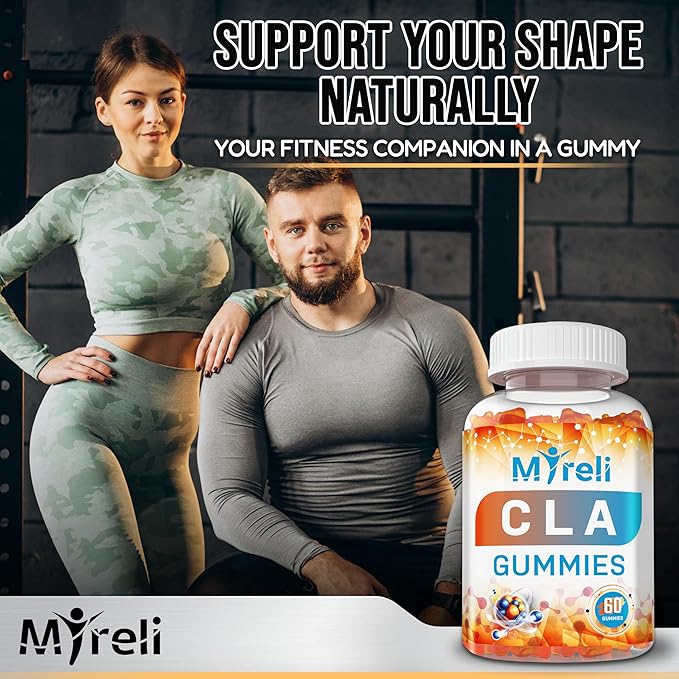 CLA 1000mg Vegan Gummies for Men and Woman 1000mg - 60 Vegan Conjugated Linoleic Acid Chews for Lean Body Support &amp Caloric Regulation Resistance Supplement Chews for Muscle Sugar-Free Non-GMO