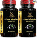 ACAI Berry Extract - Superfood from Chile Antioxidants Immune Support for Women and Men Natural Wellness Support Acai for Energy - 2 Bottles 120 Capsules