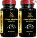 Acai Berry Extract 4:1 Supplement – Concentrated Acai Capsules for Energy &amp Long-Term Nutrition Routines 2 Bottles 120 Capsules