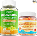 NEVISS Bundle - Women&ampMen 50+ Multivitamin 1 Pack + D3 5000IU K2 120mcg