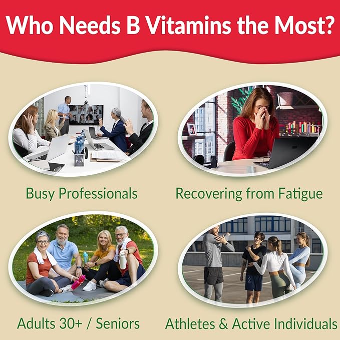 Super Vitamin B Complex Gummies - All B Vitamins Including Methyl B12 B1 B2 B3 B5 B6 Biotin Methylfolate with Vitamin C Choline Inositol PABA for Energy Brain &amp Immune Support Sugar Fr