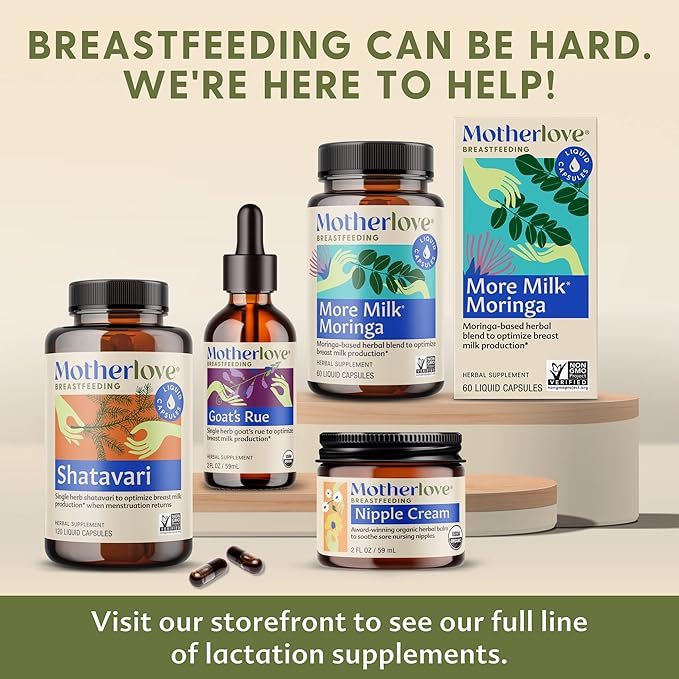 Motherlove More Milk Moringa (120 Capsule Value Size) Moringa-Based Lactation Supplement to Support Breast Milk Supply—Non-GMO Organic Herbs Vegan Kosher