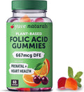 Yuve Prenatal Gummies for Women – Folic Acid 667 mcg DFE – Pregnancy Vitamins Gummies – Hormonal Support &amp Folate Acid – Vegan &amp Natural – 60 ct