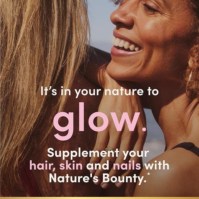 Nature's Bounty Hair Skin &amp Nails with Biotin and Collagen Citrus-Flavored Gummies Vitamin Supplement Supports Hair Skin and Nail Health for Women 2500 mcg 80 Ct (Pack of 4)