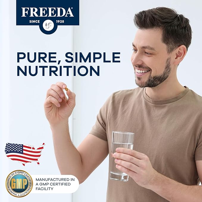 Freedavite Tiny Tablet - Moderate Multivitamin for Men and Women - Vitamin A C D E B1 B2 B6 B12 Biotin Calcium Zinc Iron Magnesium Manganese Copper Selenium Iodine - 100 Count