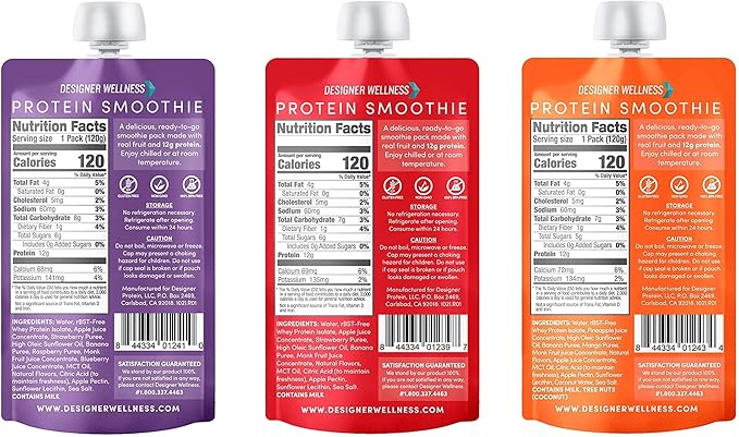 Designer Wellness Aria Women's Wellness Protein Powder Bundled with Protein Smoothies 12 Count Variety Pack