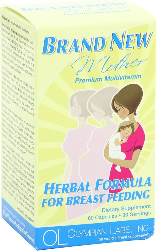 Natures Options Brand New Mother Premium Multivitamin 60-Capsule Bottle (Packaging May Vary)