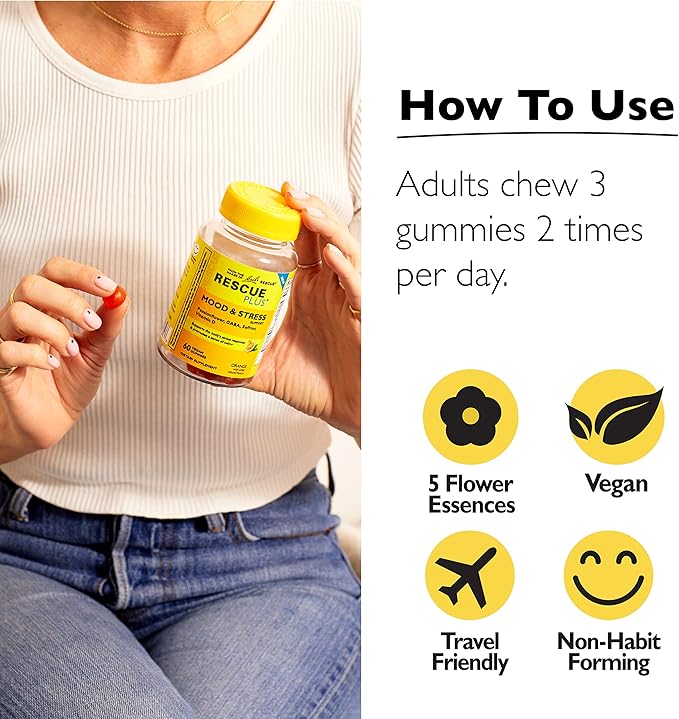Bach Rescue Plus Gummy Day &amp Night Bundle 2 x 60 Count