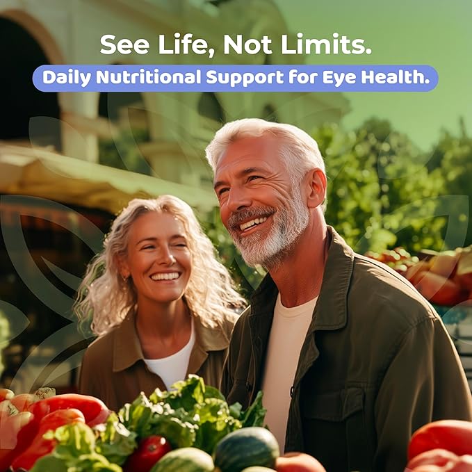 SightMax Eye Health Supplements - Eye Vitamins - with Bilberry Eyebright Lutein Zeaxanthin &amp More Vitamins - Vegan Non GMO Gluten Free - 3.5 Oz - 30 Servings - Berry Rush Flavor