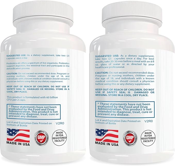 Melatonin Plus &amp Probiotic Capsules | Sleep Support &amp Digestive Health | 60 + 60 Capsules | with 900mg Calming Blend &amp 60 Billion CFU Probiotics