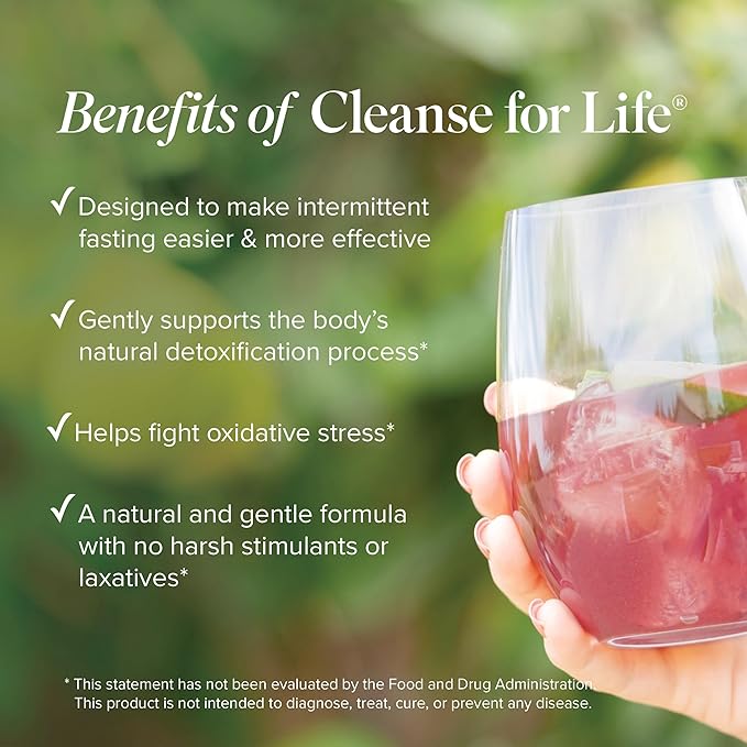 Isagenix Cleanse for Life - Detox Cleanse Drink with Vitamin B12 Niacin and Vitamin B6 for Overall Wellness - 32-Ounce Bottle (Natural Rich Berry Flavor) Packaging May Vary