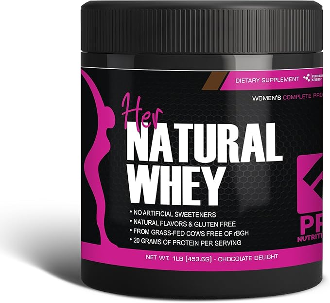 Whey Protein Powder for Women - Supports Lean Muscle Mass - Low Carb - Gluten Free - Grass Fed and Rbgh Hormone Free (16 Ounces (Pack of 1) Chocolate Delight)