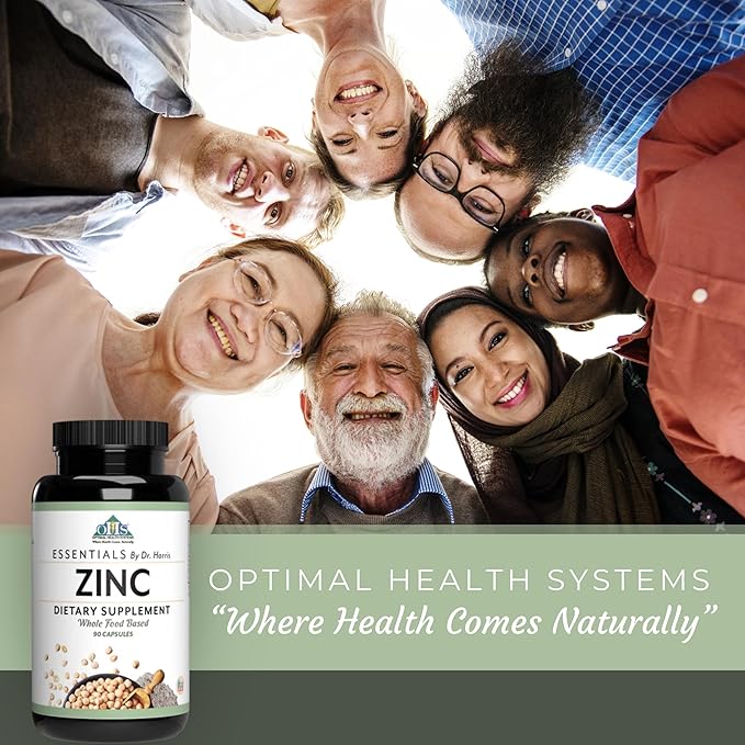 Optimal Health Systems Essential Zinc | Chelated Zinc Bisglycinate for Cellular Skin &amp Immune Support – Vegetarian Non-GMO Gluten &amp Dairy Free – 90 Capsules