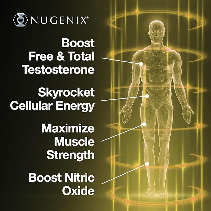 Nugenix Total-T2 - Testosterone Booster and Nitric Oxide Booster for Men Tesnor S7 ElevATP Tongkat Citrulline Nitric Oxide and Testosterone Supplement for Men (90 Count)