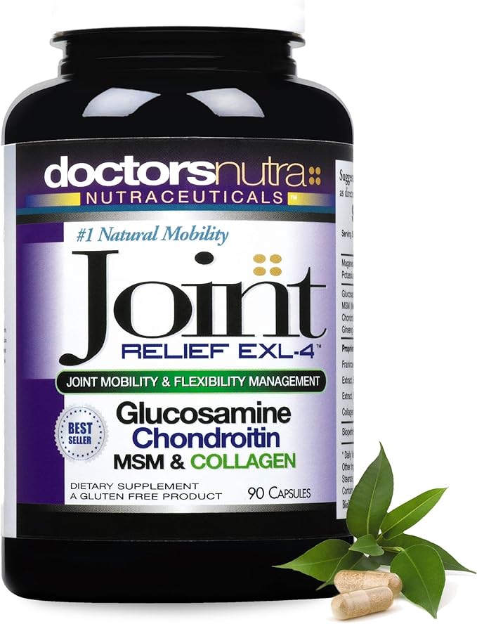 Joint Support Supplement Glucosamine Chondroitin Turmeric MSM and Collagen 90 Capsules