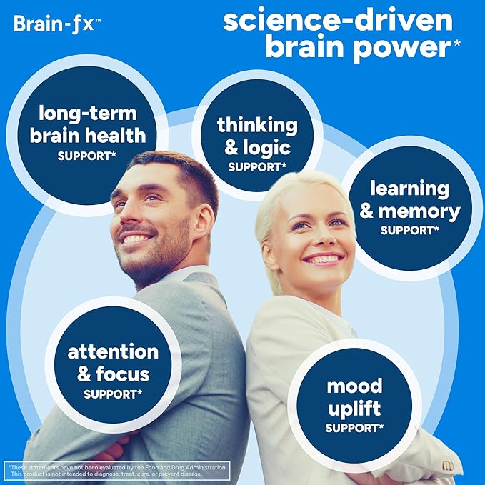 PPO Lab® Brain-fx™ Extended-Release Vitamins for Brain Health Supplement for Memory and Focus with Nootropics BDNF Factor Methylated B Complex L-Theanine Lions Mane Alpha GPC - 60 Capsules