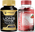 WELLNESS LABSRX Lions Mane Supplement Capsules - Magnesium Glycinate Gummies 1000mg | Bundle