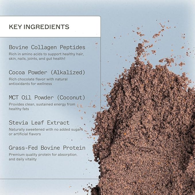 Amy Myers MD Paleo Protein Powder - Double Chocolate 20 Servings - Collagen-Based Gut Function Support - Gluten-Free &amp Non-Dairy Protein Supplement