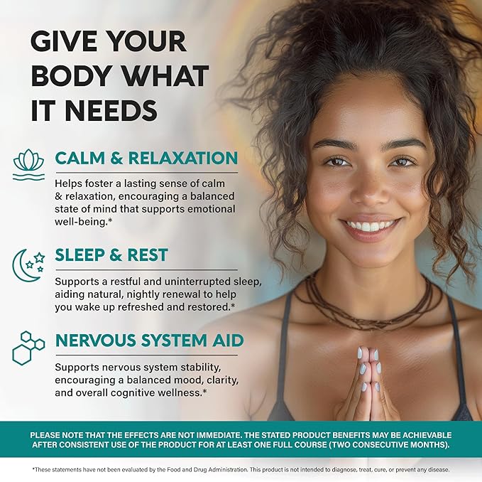 GABA L-Theanine 900 mg - Made in USA - Magnesium | Vitamin B6 - Calm Sleep Relaxation &amp Mood Support - 750 mg Gamma AminoButyric Acid 150 mg L-Theanine - Non-Habit Forming Vegan - 180 Capsules