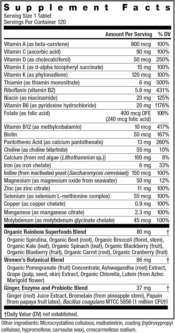 Rainbow Light Multivitamin Womens One Powder 120 Count