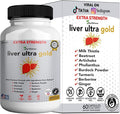 Liver Ultra Gold Extra Strength Supplement 60 Veggie Capsules Natural Liver Support with Milk Thistle Beetroot Artichoke 30 Day Supply (1)