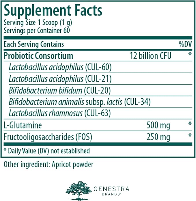 Genestra Brands HMF Neuro Powder | Five Strains of Probiotics to Promote GI Health | 2.1 Ounces Powder