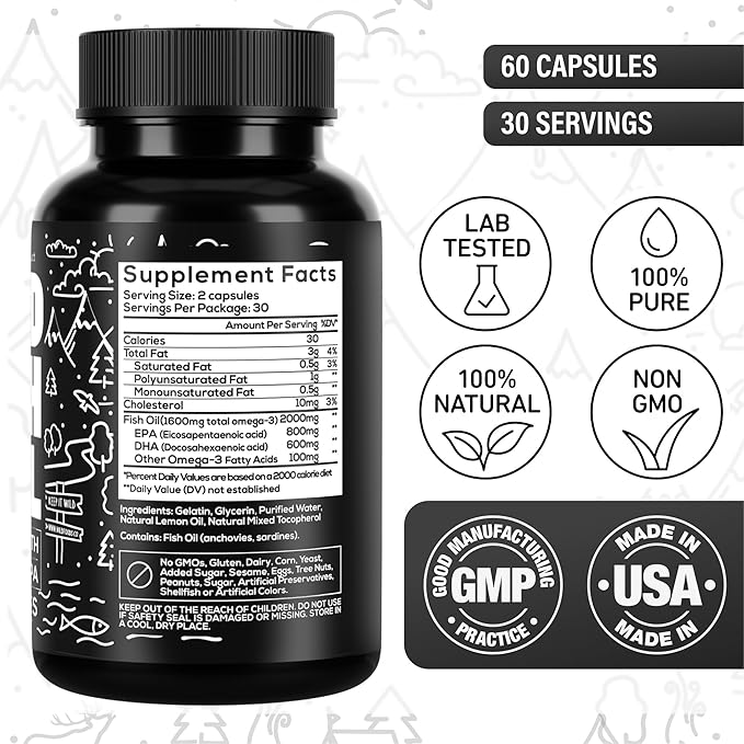 Wild Magnesium Complex 7X &amp Fish Oil Omega 3 Supplements